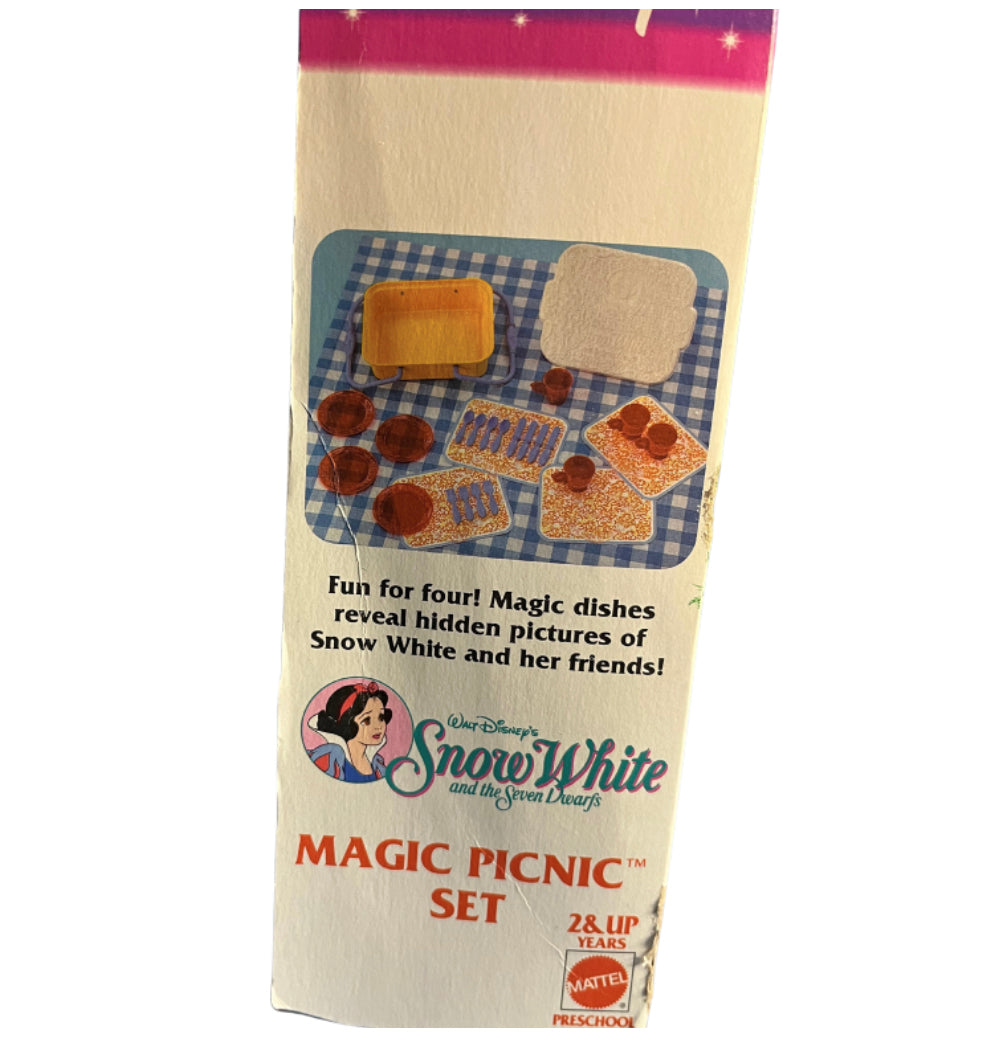 Disney Snow White Magic Picnic Set 1993 Vintage Mattel Preschool Dishes