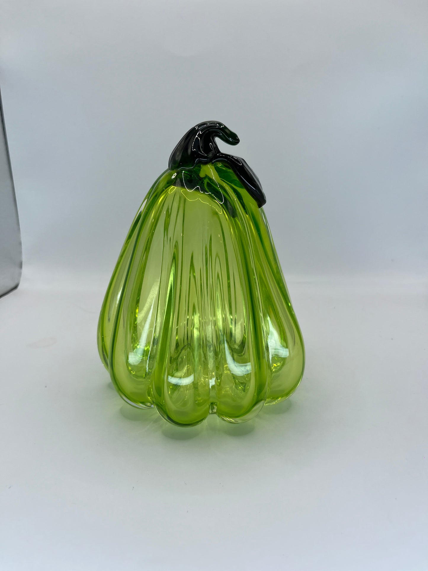 Murano Glass Green Pumpkin Squash