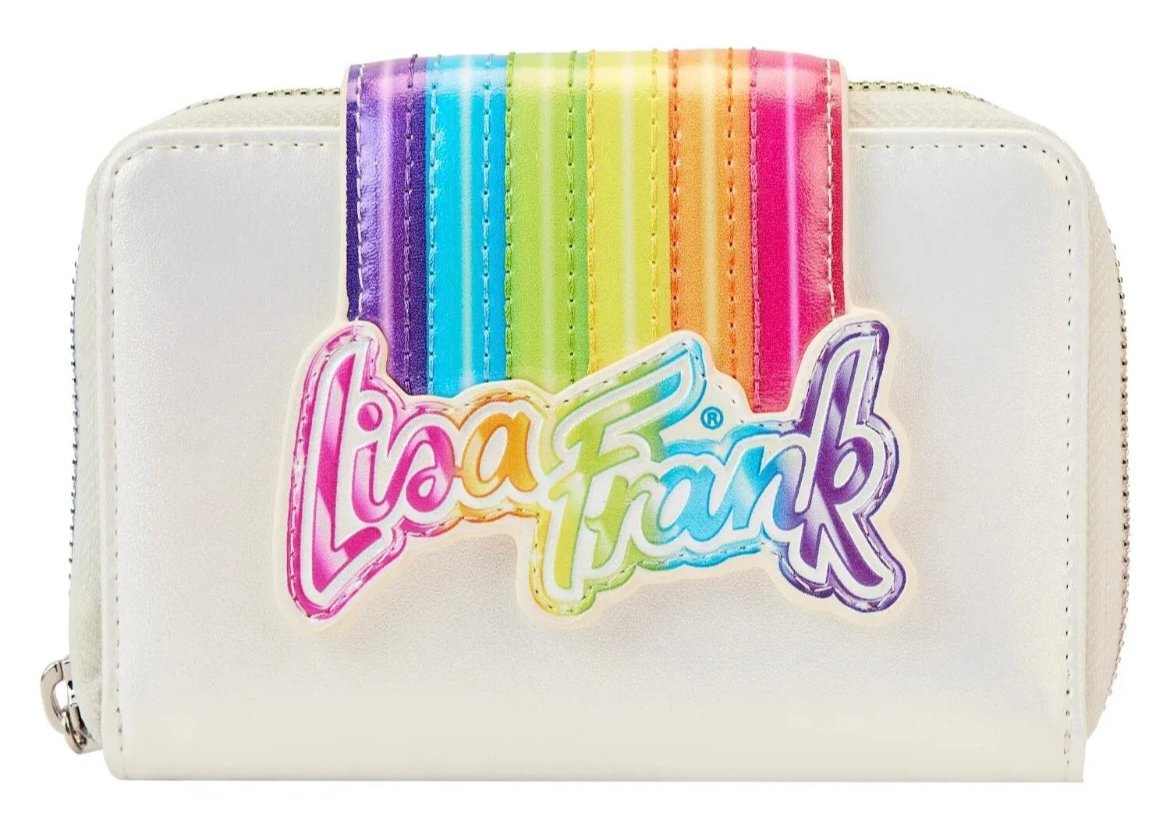 Lisa Frank Loungefly Rainbow Opalisiert ZIP Around Wallet