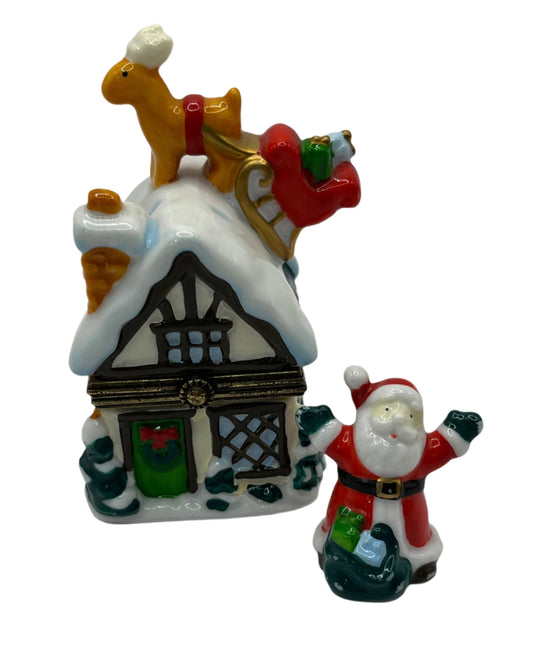 Adorable Christmas Trinket Box with Trinket