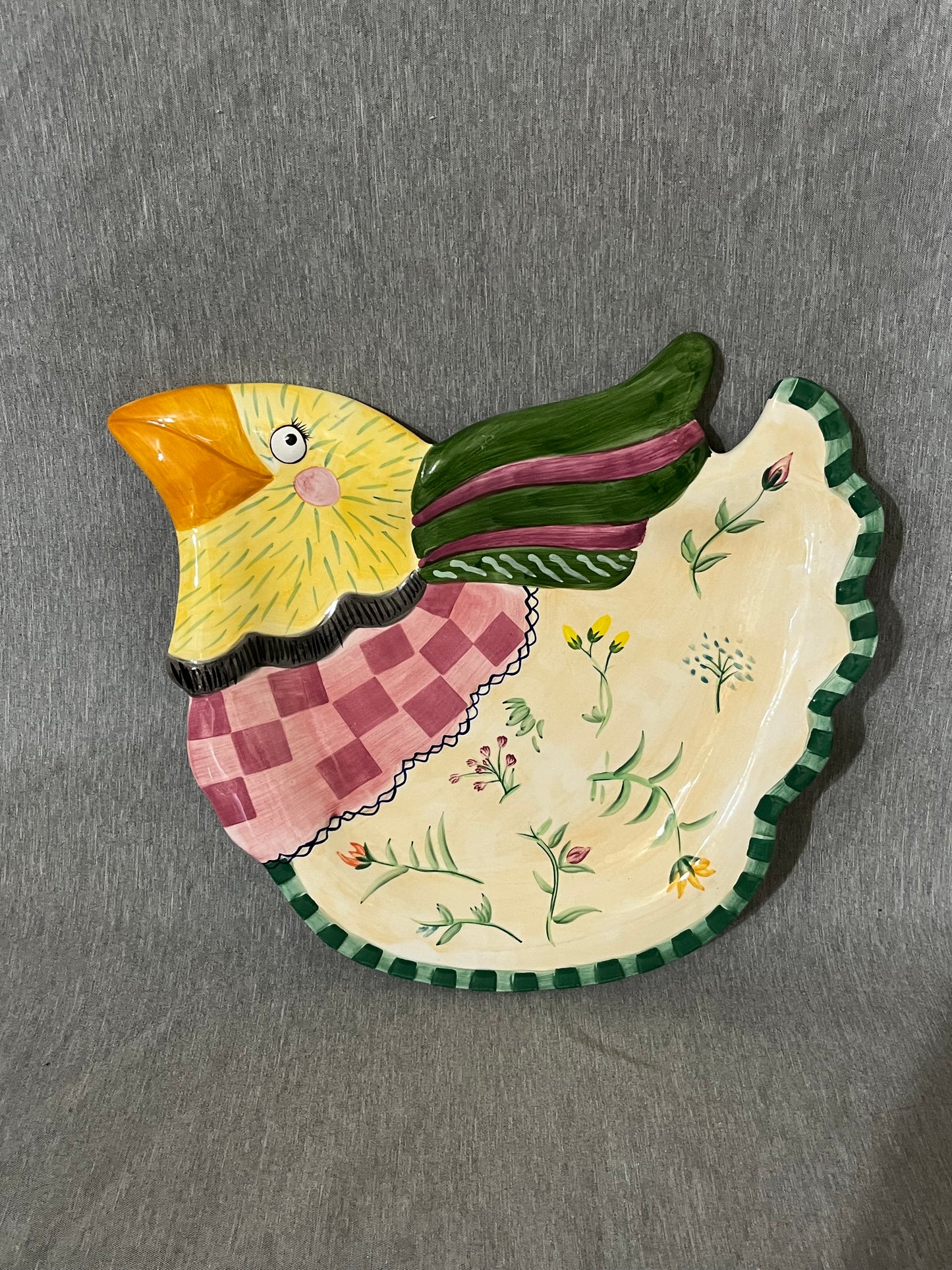 Fitz and Floyd GYPSY CHICKS Chicken Decor Hanging Plate