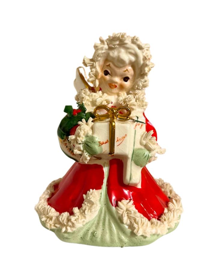 1950s Napco Spaghetti Christmas Blessings Angel #S116A Made in Japan