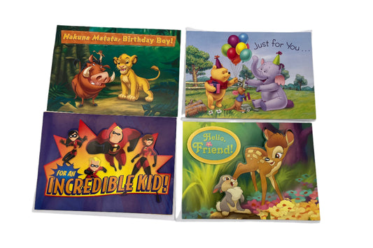 Set of 4 Disney Cards Set (C)