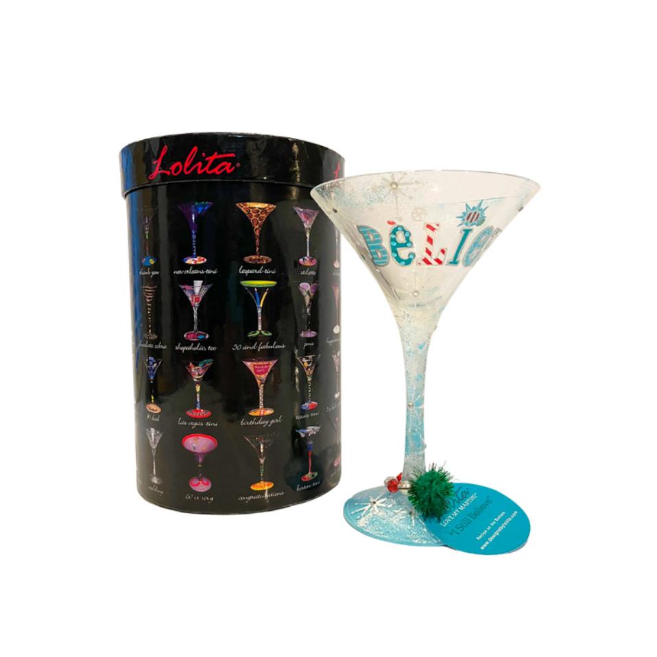 Lolita Love My Martini "I still BELIEVE” Martini Glass New In Box