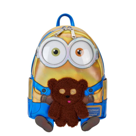 Despicable Me Minions Bob Iridescent Loungefly Mini Backpack NEW