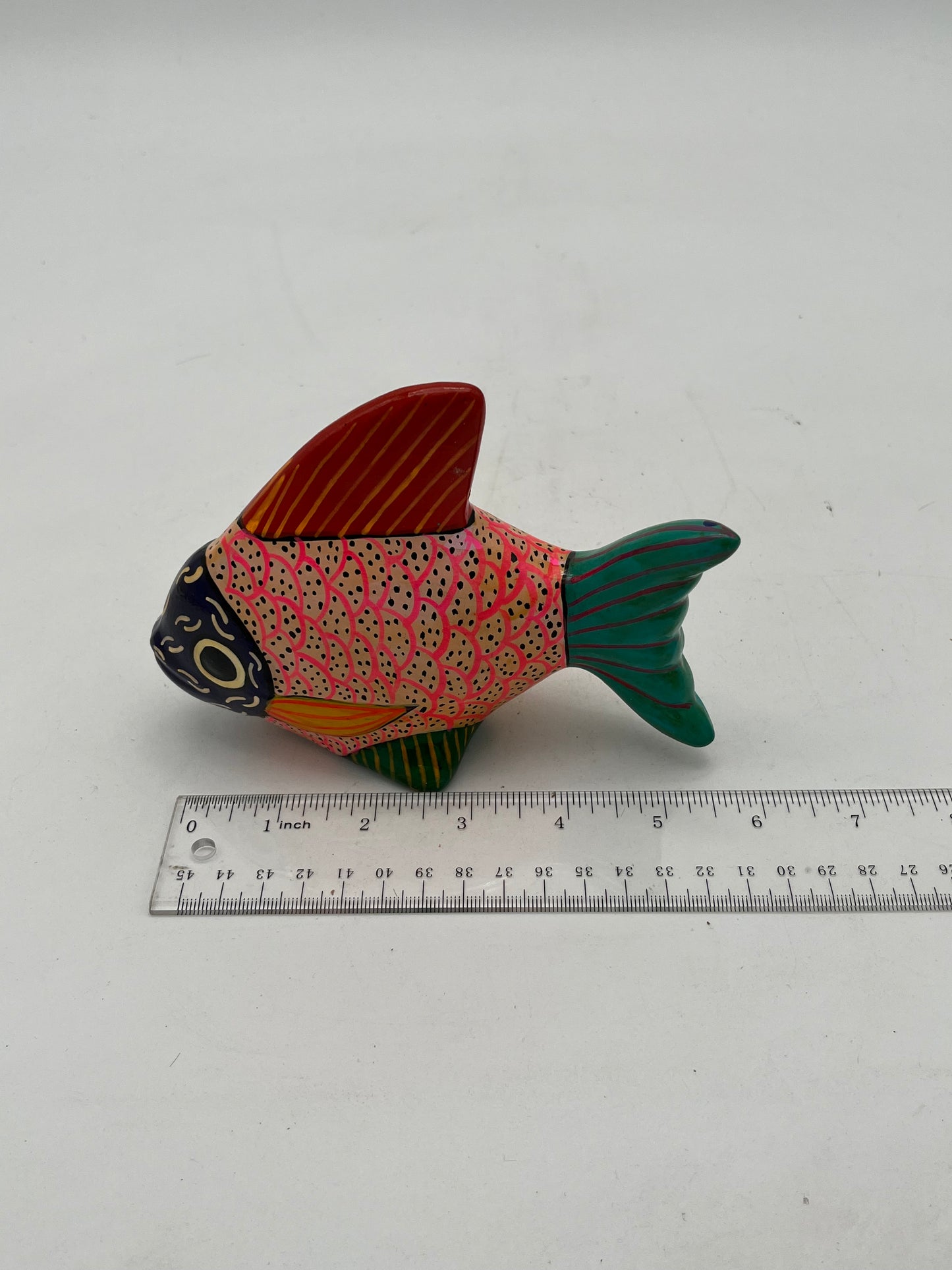 Mexico Folk Art Terracotta Fish Mexican Pottery Not Signed