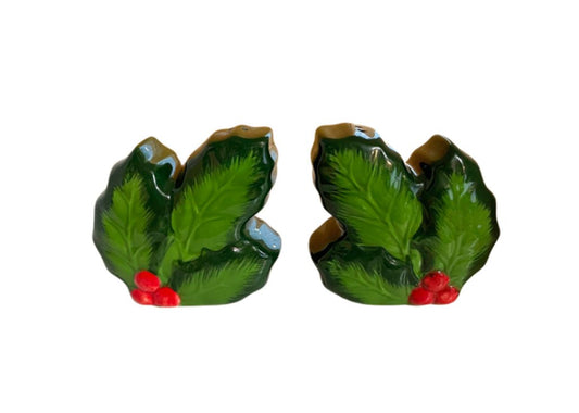 Holiday Holly Salt and Pepper Shaker Set