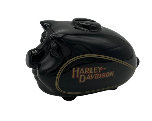 Harley-Davidson Black Ceramic Hog Gas Tank Piggy Bank