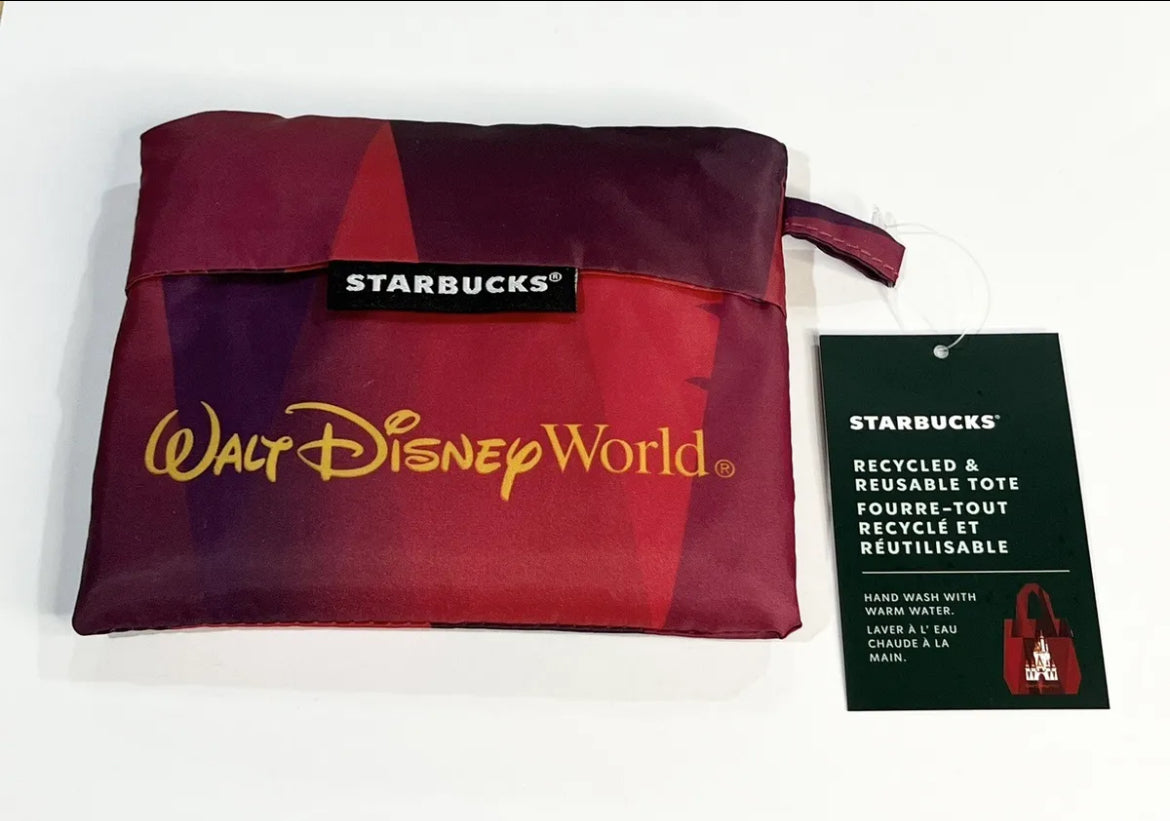 Walt Disney World Parks Cinderella Castle Starbucks Tote Bag with Pouch