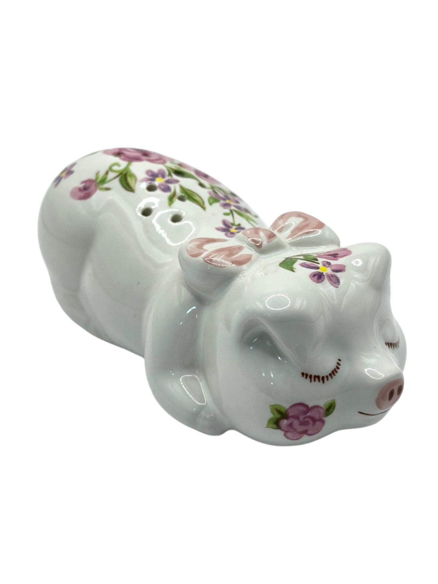 Ceramarte Brazil Porcelain Potpourri Sleeping Pig Sachet 1978 Avon