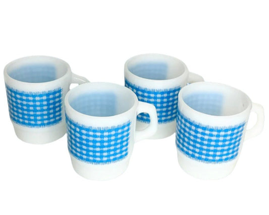 Fire King Anchor Hocking Stackable Coffee Mugs