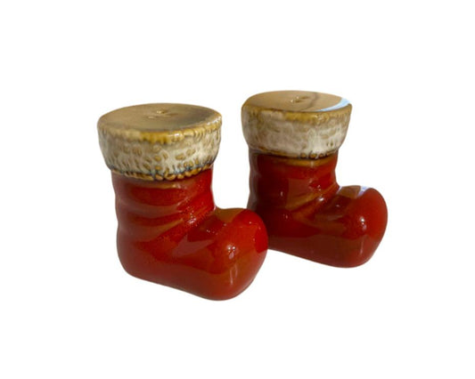 Rustic Colored Santa Snow Boots Shaker Set