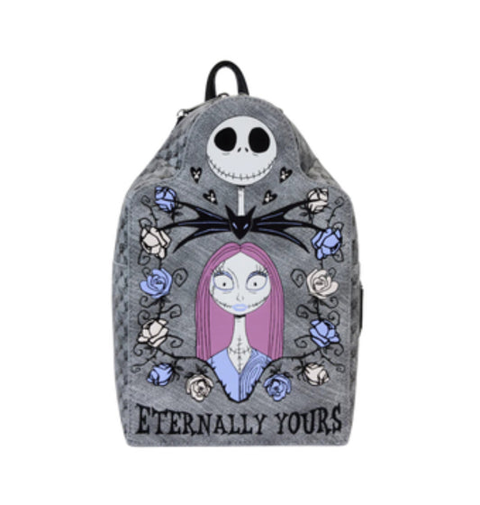 Loungefly Nightmare Before Christmas Jack & Sally Eternally Yours Tombstone Mini Backpack