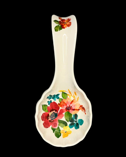 The Pioneer Woman Flower Bouquet Spoon Rest Melamine 9"