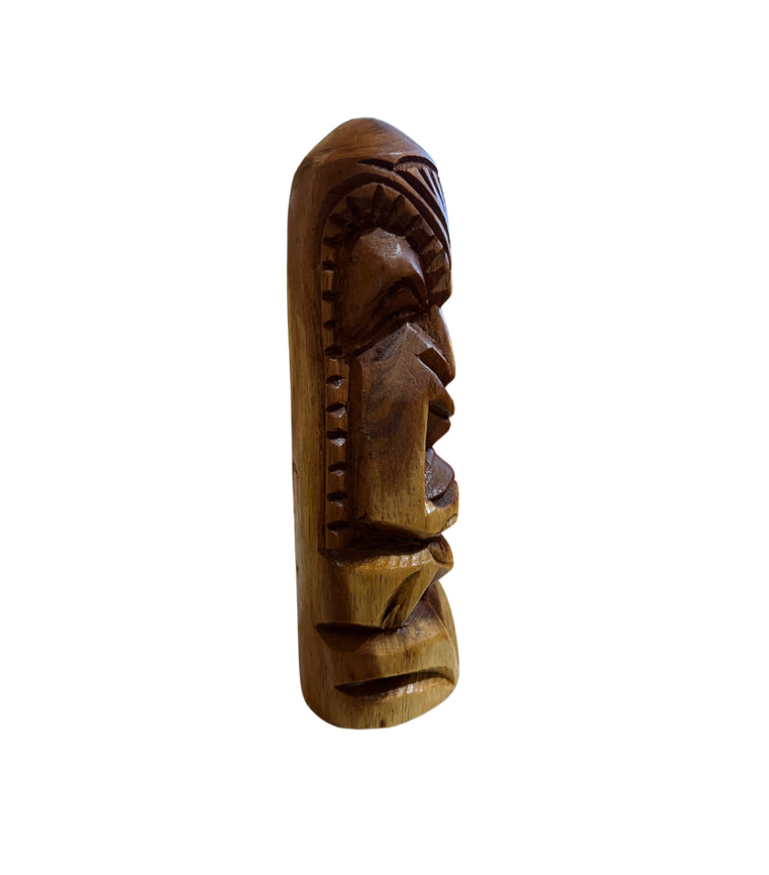 VNT Hawaiian God Loma Totem Pole Hand Carved