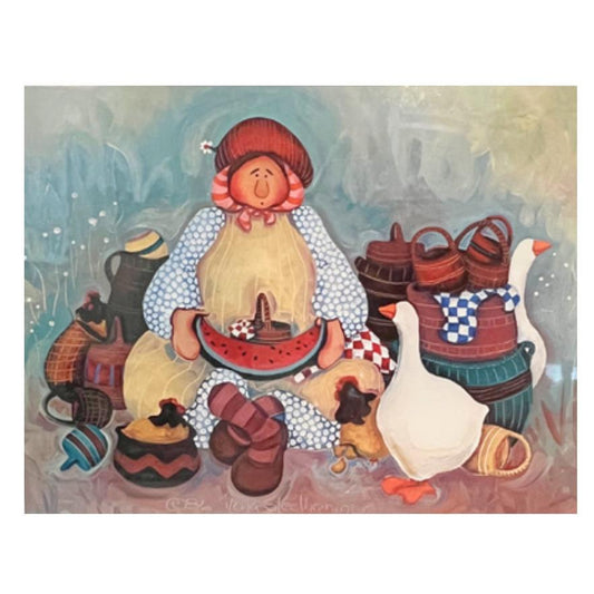 Artist Signed & Numbered “Cottage Baskets” by Ilona Steelhammer Print