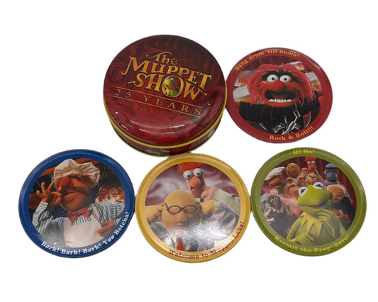 The Muppet Show 25 Years Collectible Coasters Tin & Cork Back