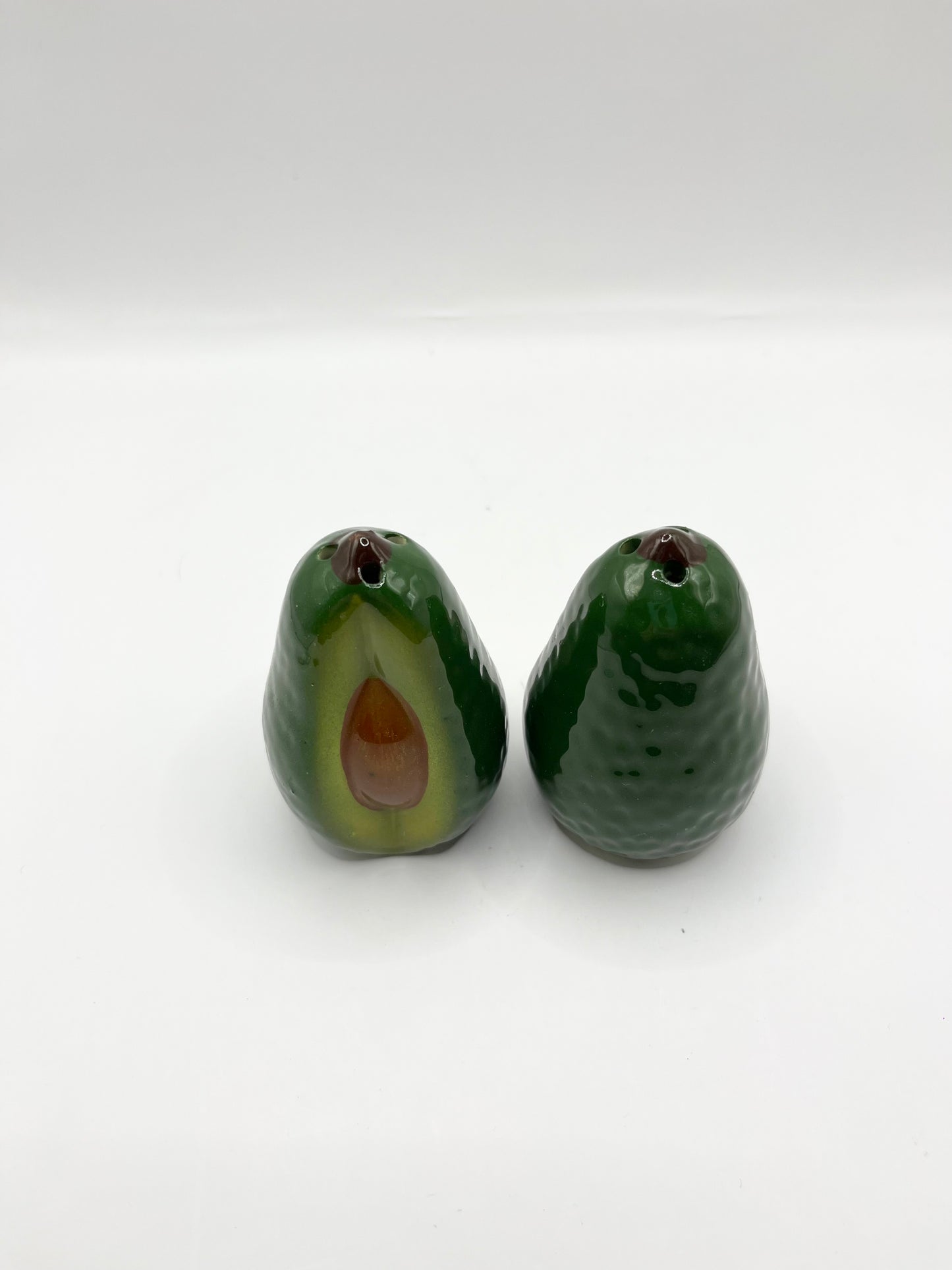 Vintage Avocado Salt & Pepper Shakers