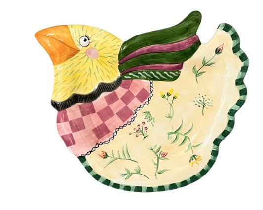 Fitz and Floyd GYPSY CHICKS Chicken Decor Hanging Plate