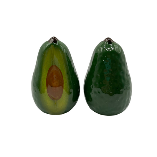 Vintage Avocado Salt & Pepper Shakers