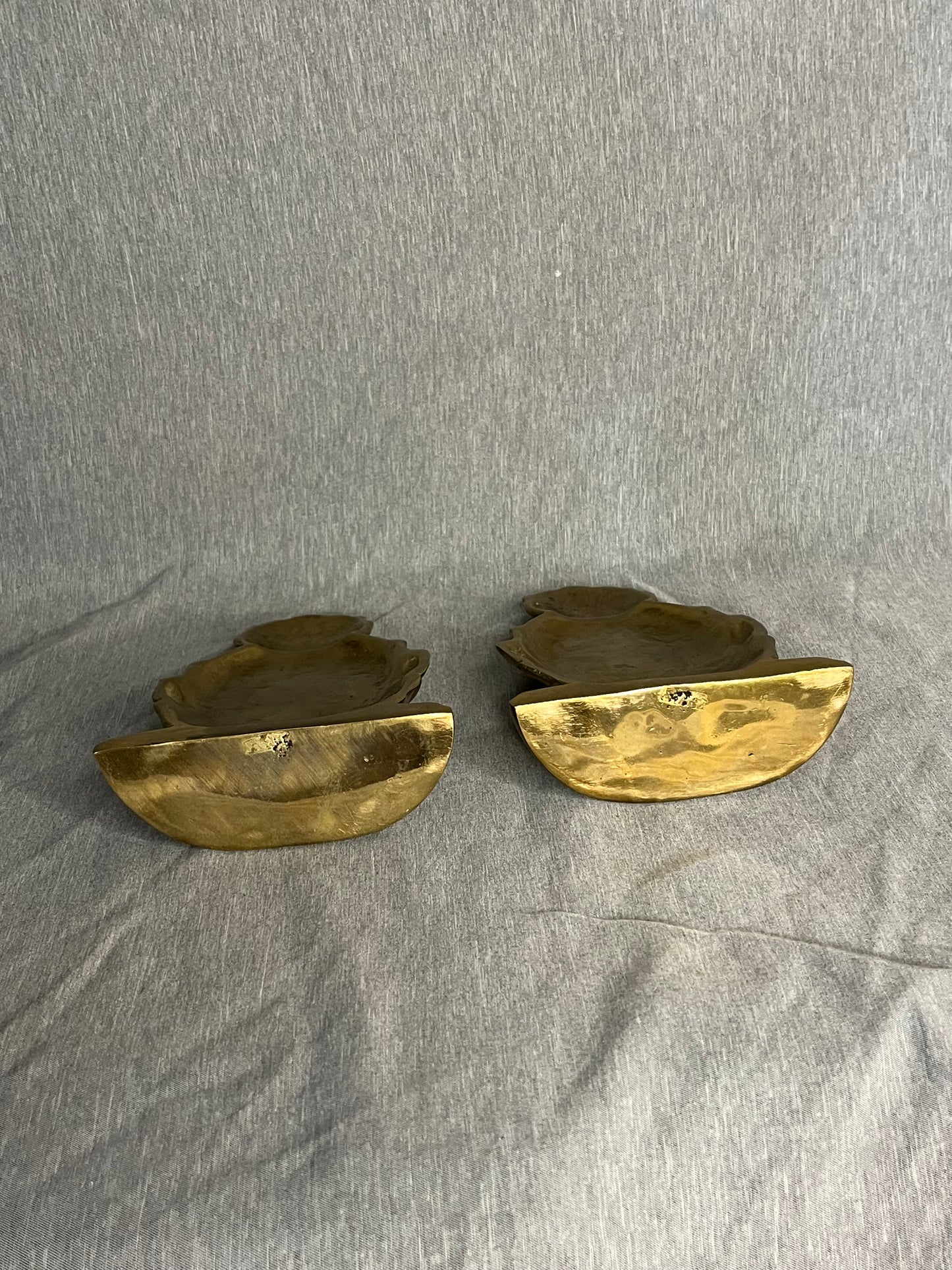 Mid Century Brass Pineapple Bookends