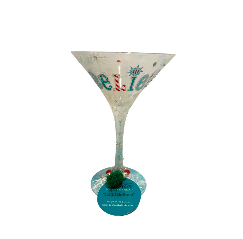 Lolita Love My Martini "I still BELIEVE” Martini Glass New In Box