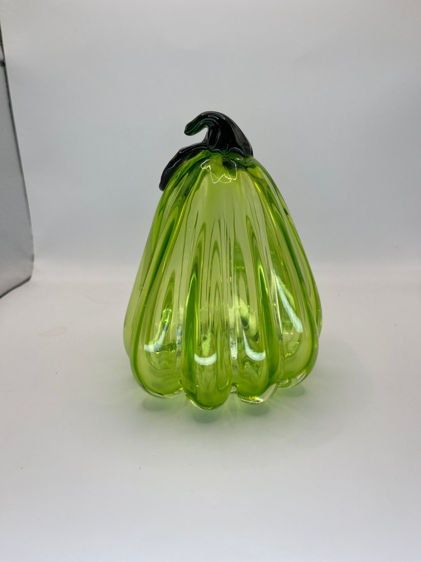 Murano Glass Green Pumpkin Squash