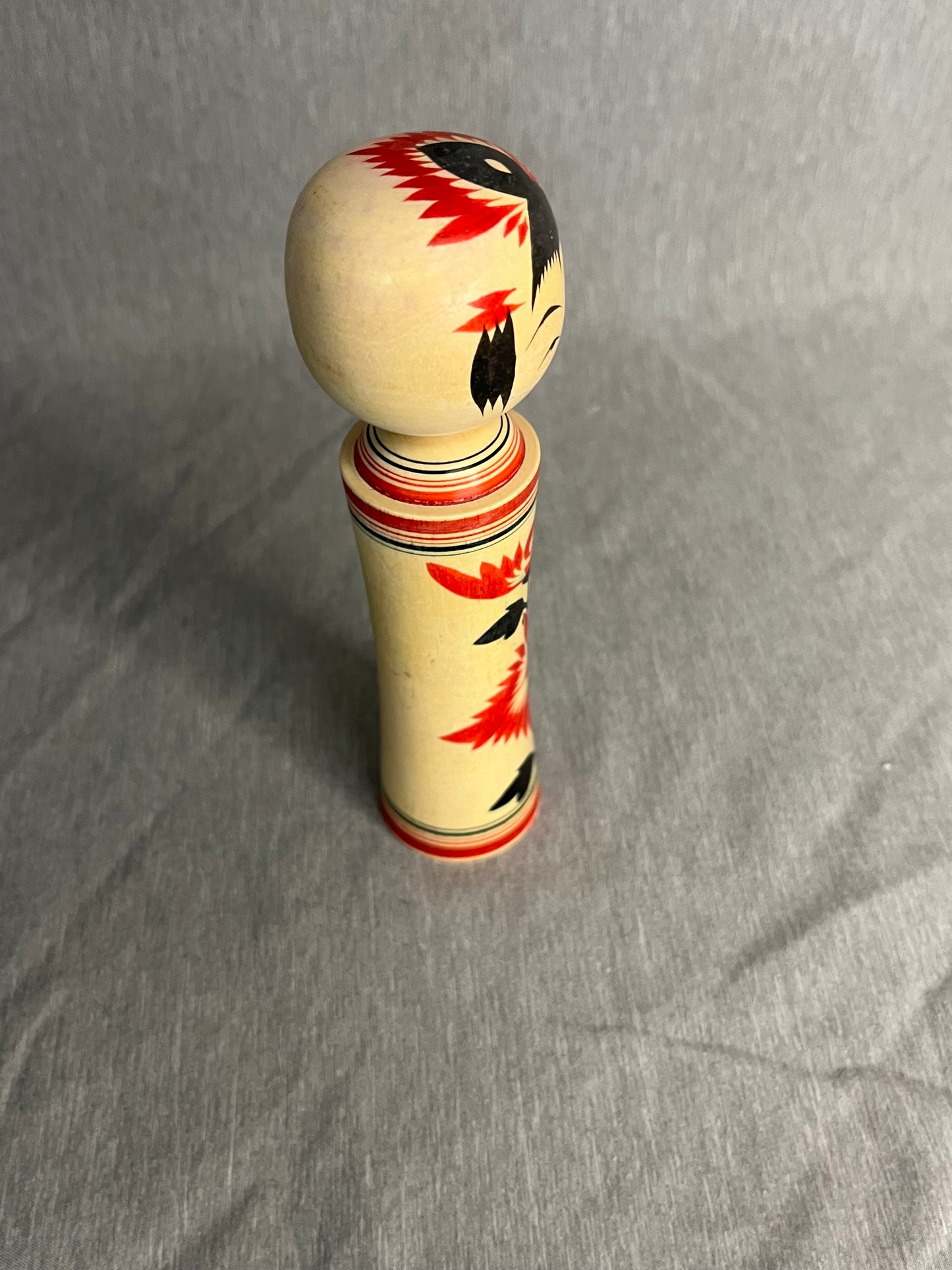 Traditional Kokeshi Doll Vintage Tougatta Style, Artist Signed with original Price Tag