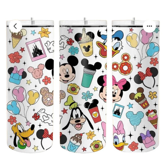 Custom Made Steel Tumbler- Disney Fun Eats & Treats