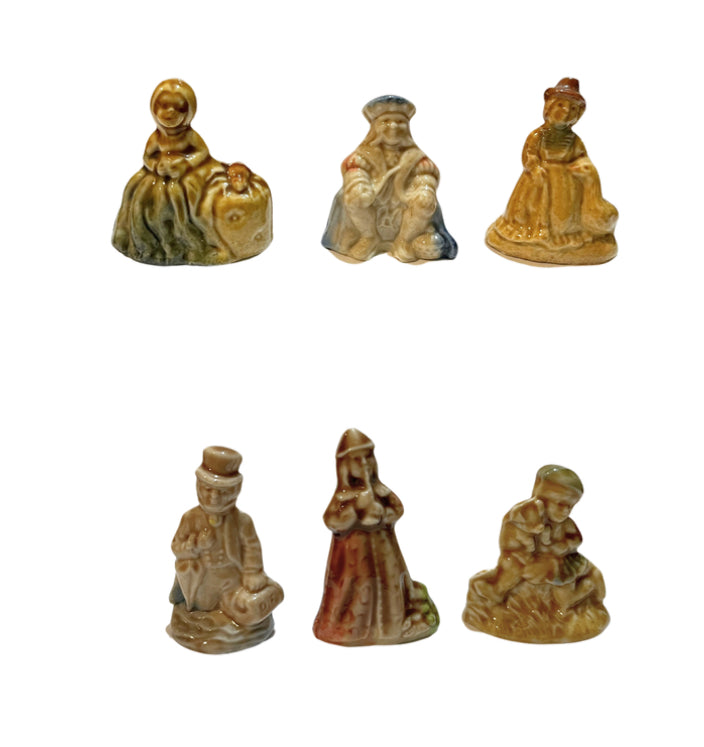 Wades Whimsie Nursery Rhyme Characters Figurines Set of 6 Glazed Porcelain