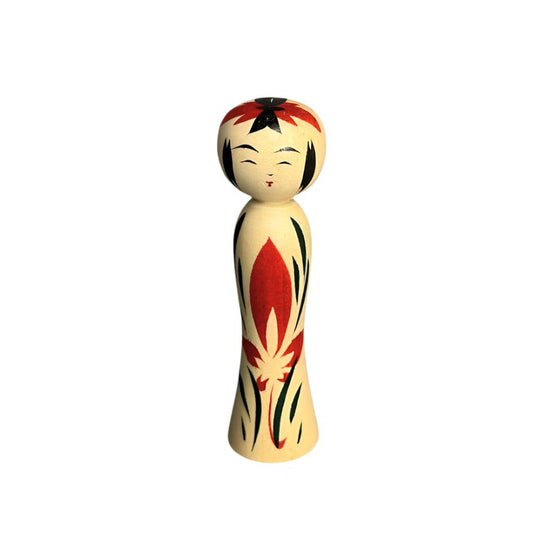 Traditional Kokeshi Doll Vintage Tougatta Style, Artist Signed