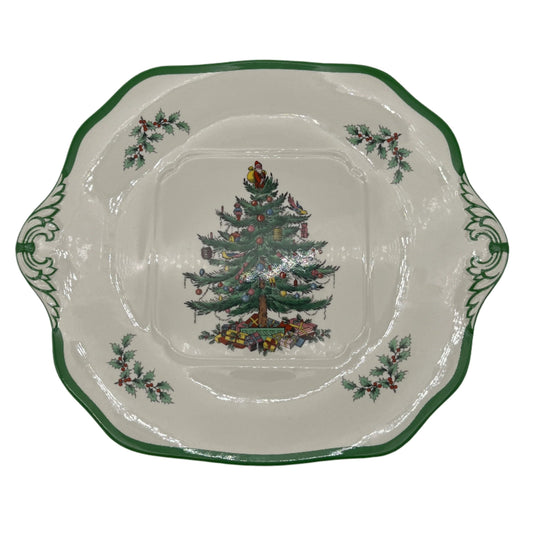 Spode "Christmas Tree" Two Handled Cake Plate