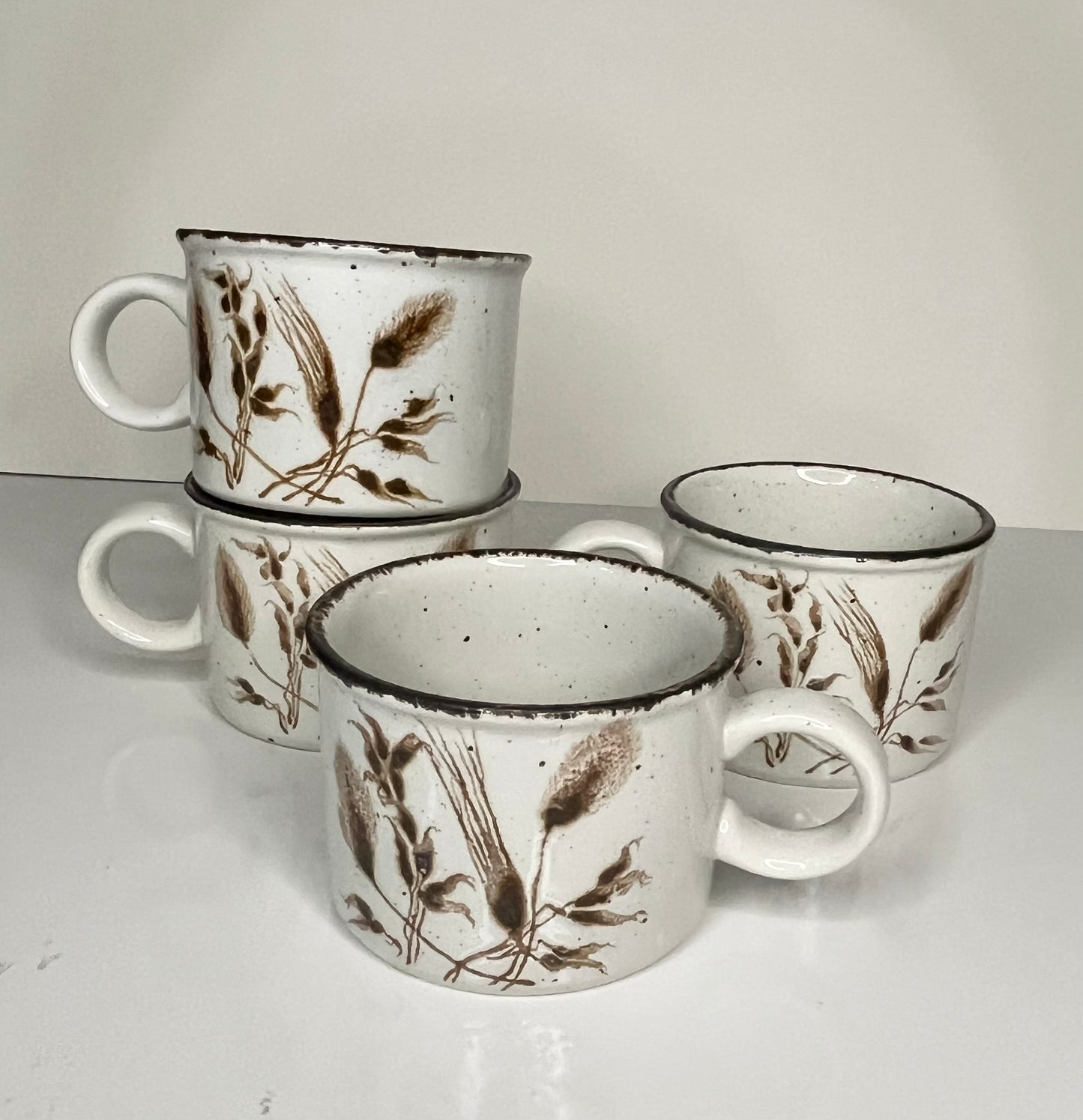 Wild Oats  Midwinter Stoneware Small Mugs