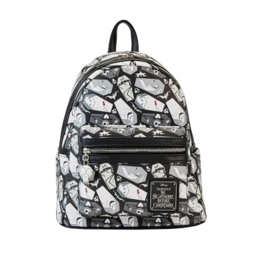 Nightmare Before Christmas Loungefly Coffin All over Print Mini Backpack NWTs