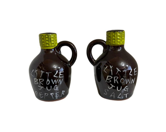 Vintage "Little Brown Jug/ Whiskey" Shaker Set Made in Japan