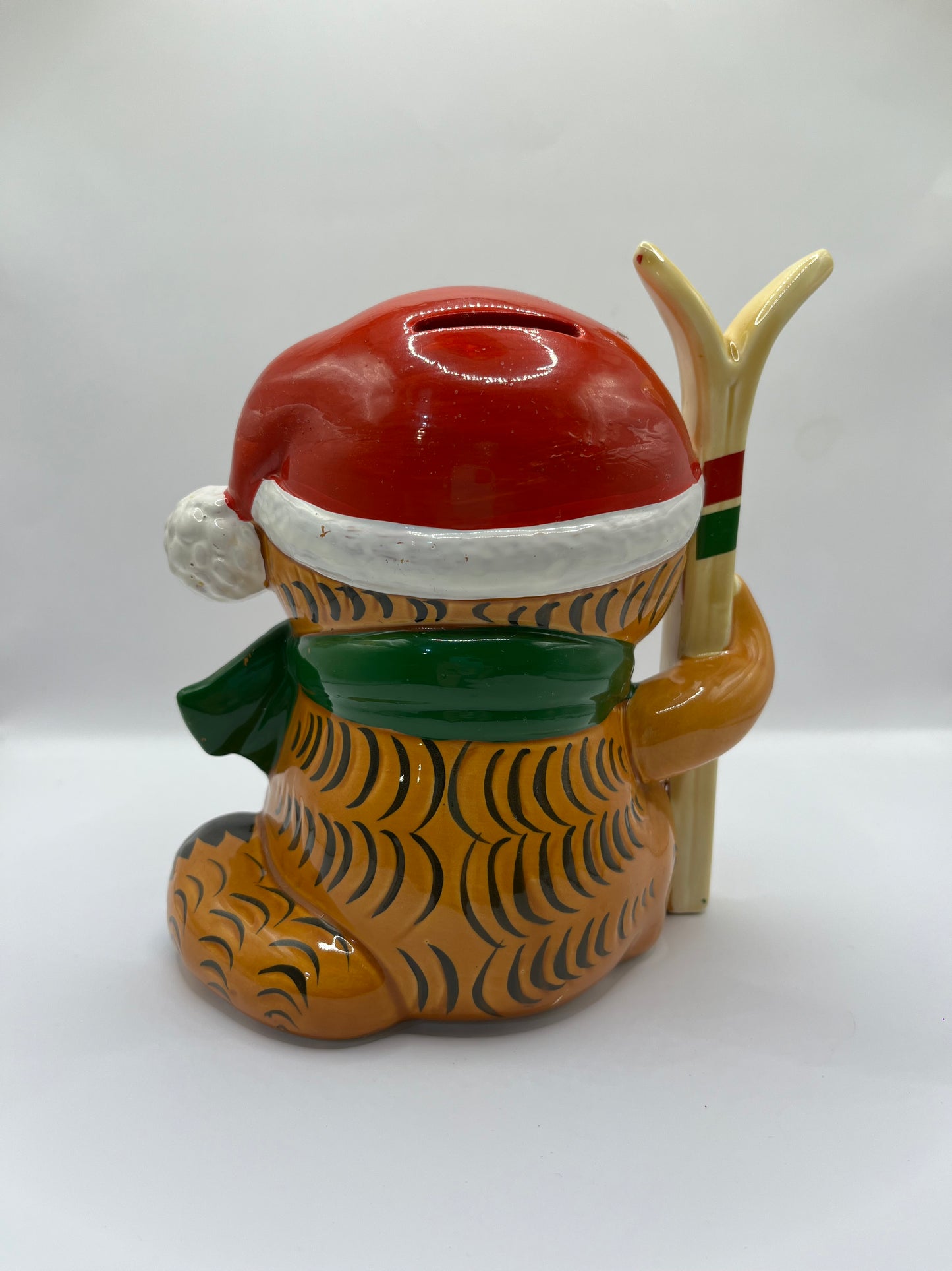 VNT Enesco Ceramic Garfield Skiing Piggy Coin Bank