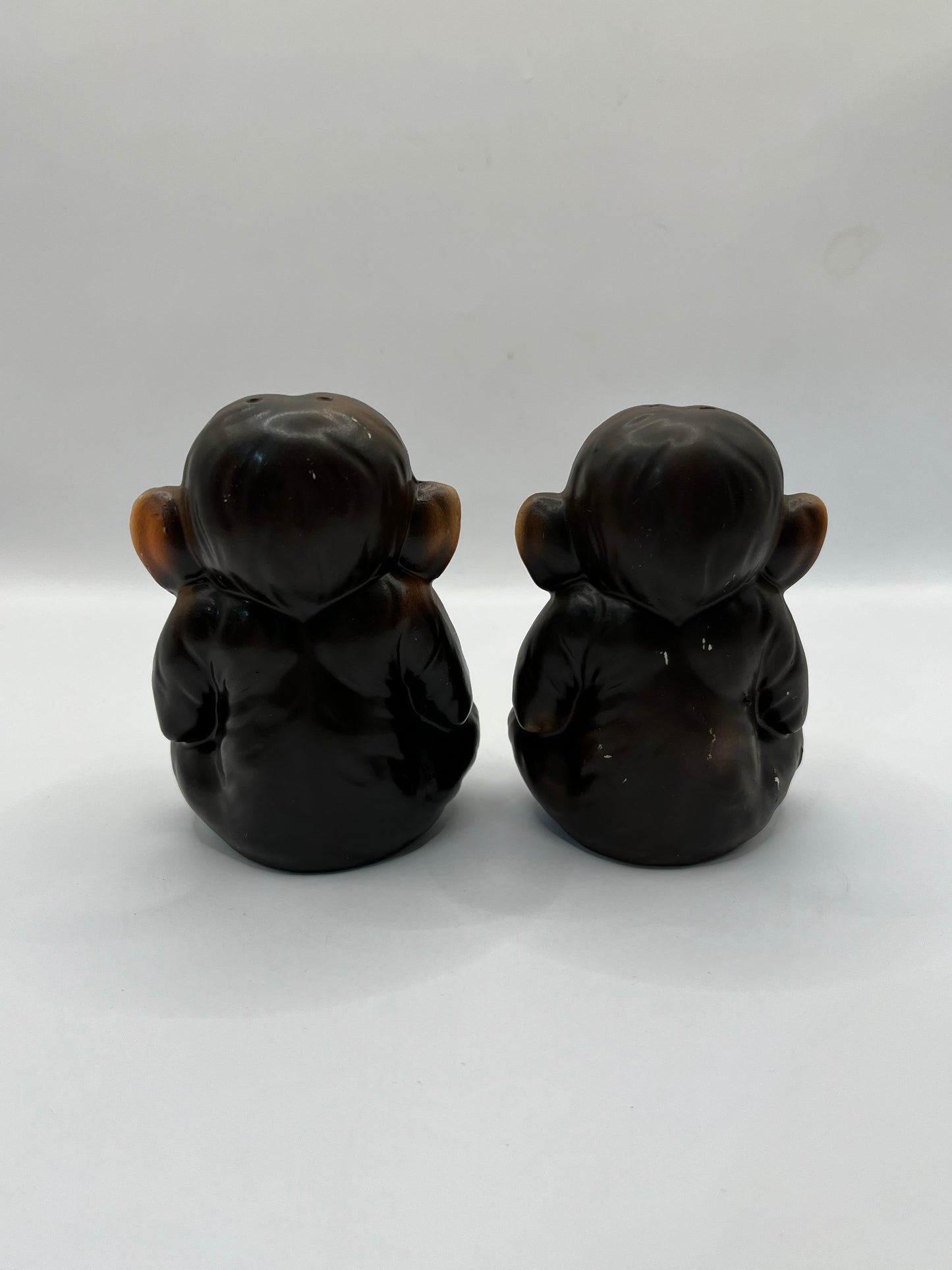 Vintage Monkey Chimpanzee Salt and Pepper Shakers Japan