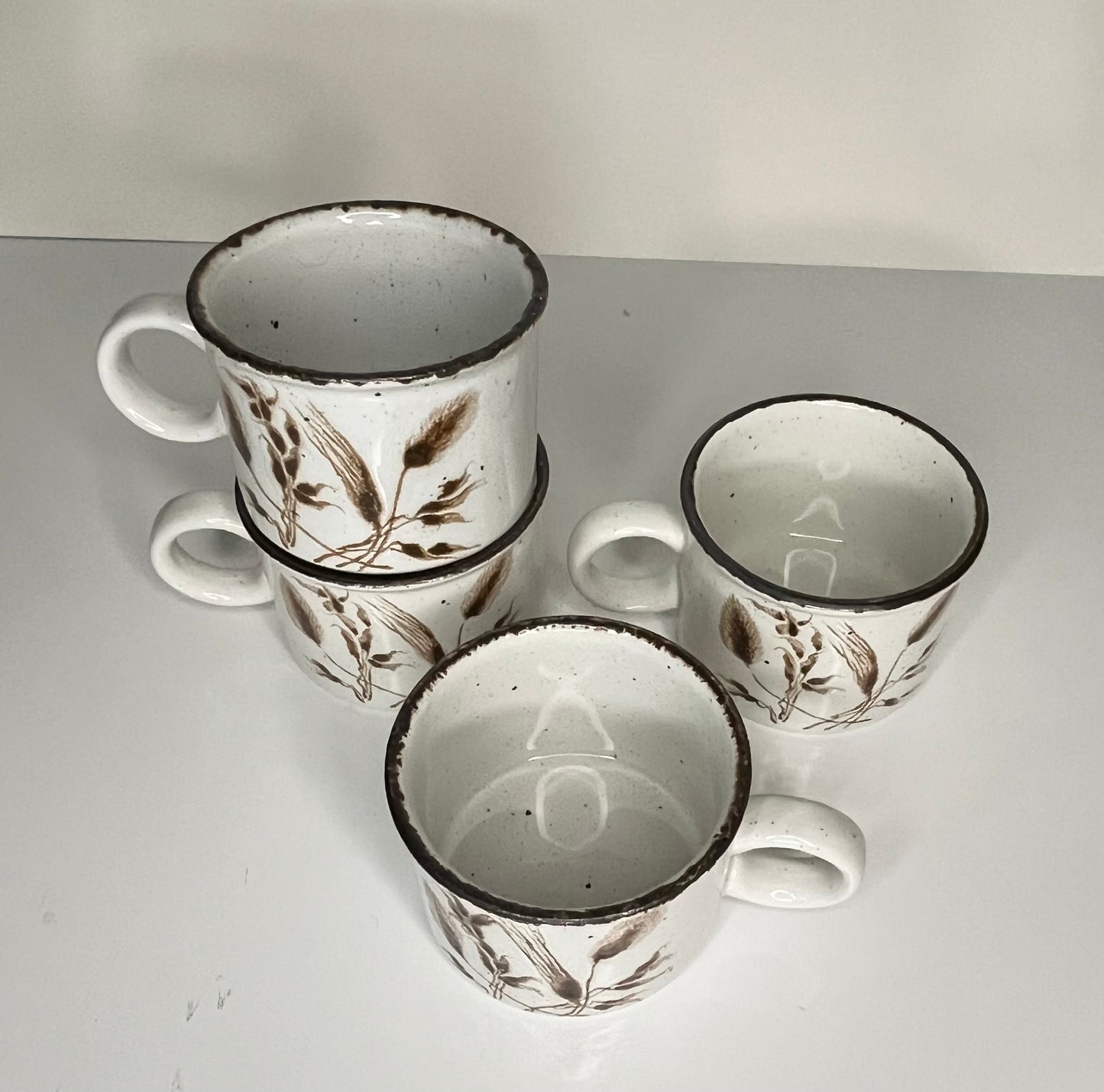 Wild Oats  Midwinter Stoneware Small Mugs