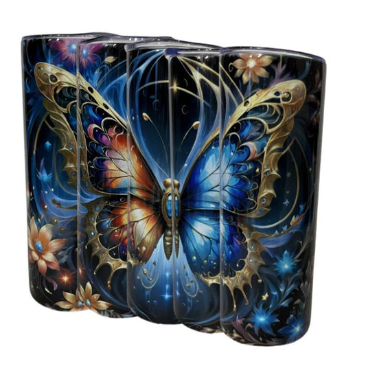 Custom Made Steel Tumbler- Butterfly Wishes