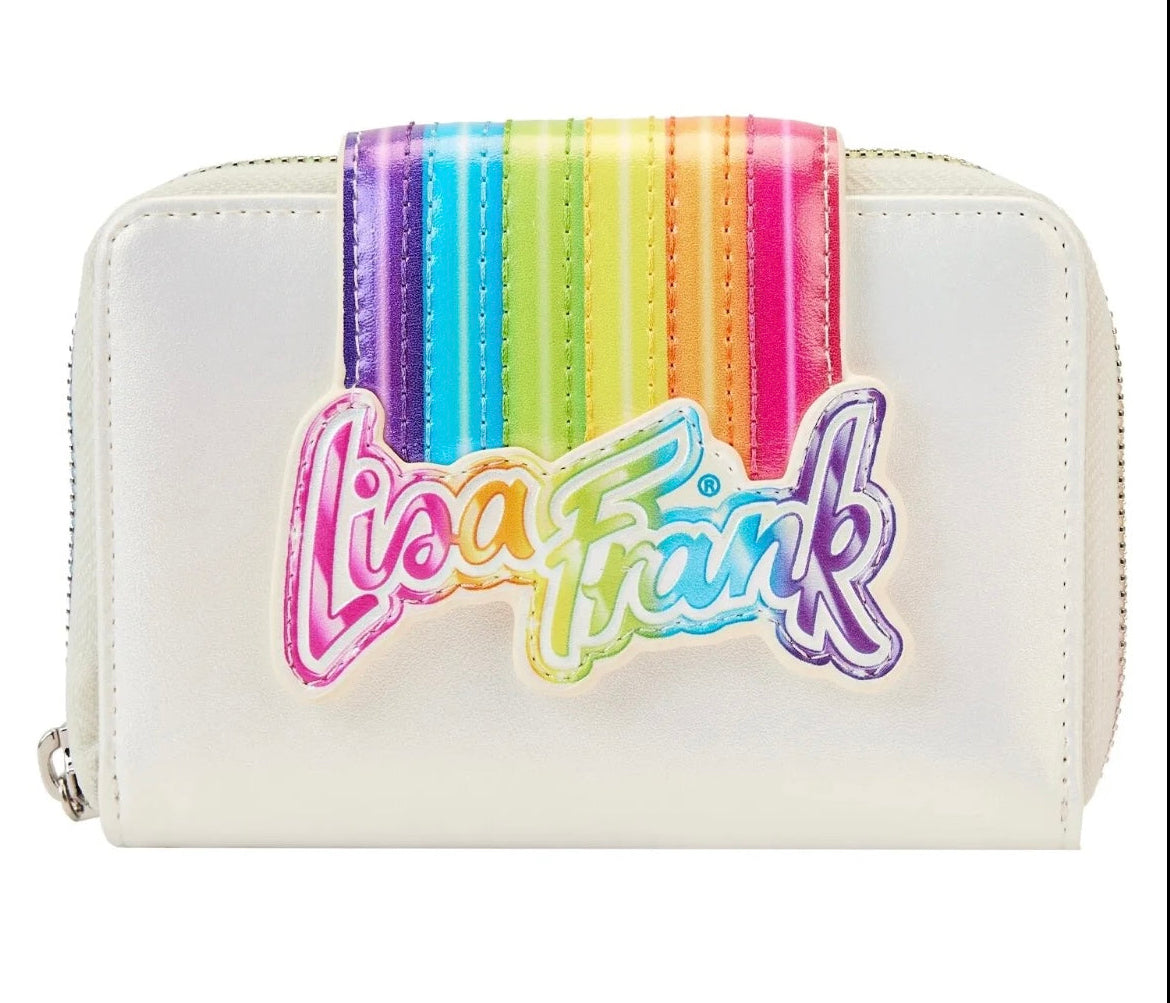 Lisa Frank Loungefly Rainbow Opalisiert ZIP Around Wallet