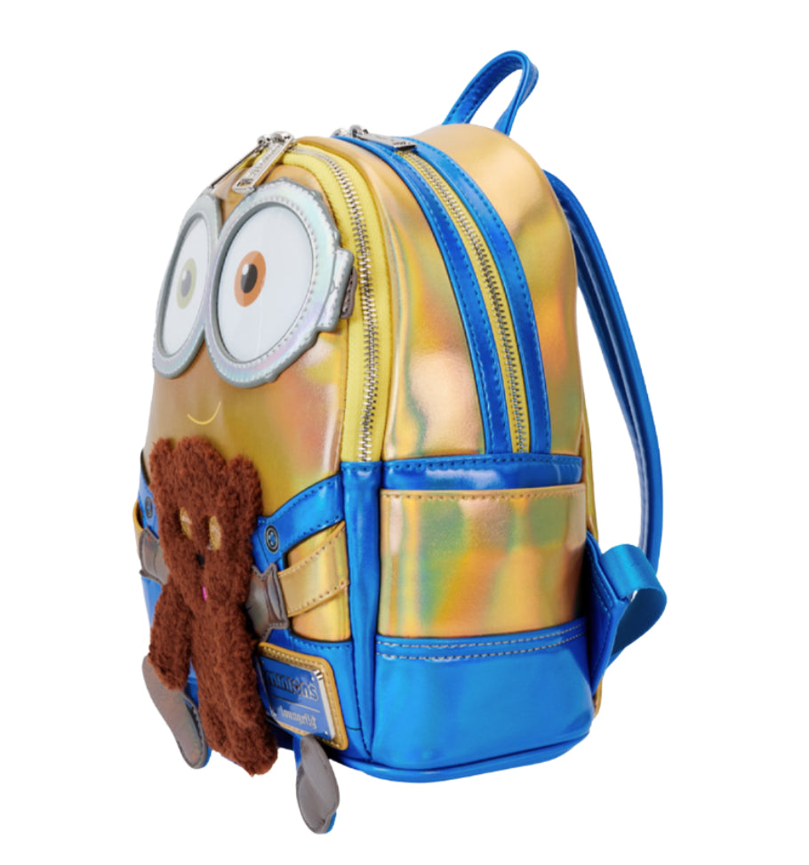 Despicable Me Minions Bob Iridescent Loungefly Mini Backpack NEW