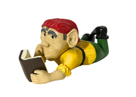 Vintage Wood Handmade Reading Elf