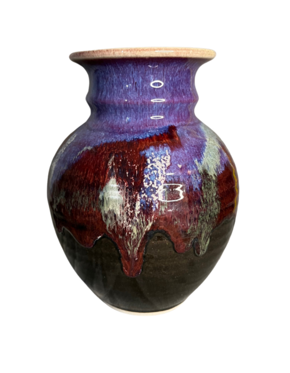 Purple Combination Glaze Studio Art Pottery Vase