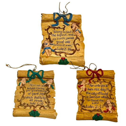 The Scrolls of Christmas House of Lloyd Christmas Around the World Set of Three Christmas Ornaments