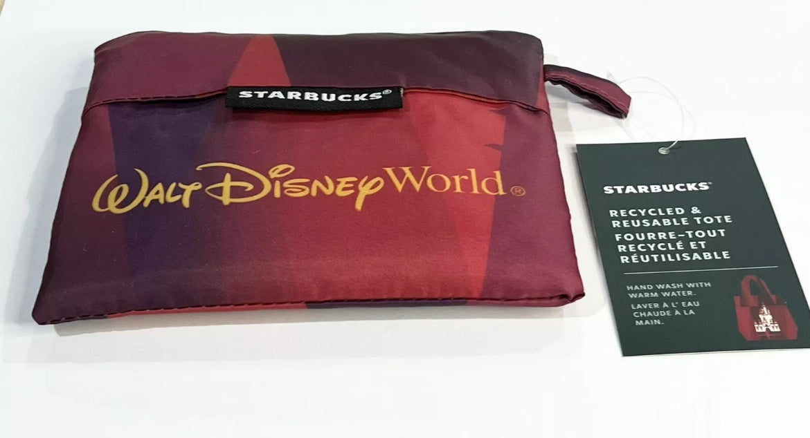 Walt Disney World Parks Cinderella Castle Starbucks Tote Bag with Pouch