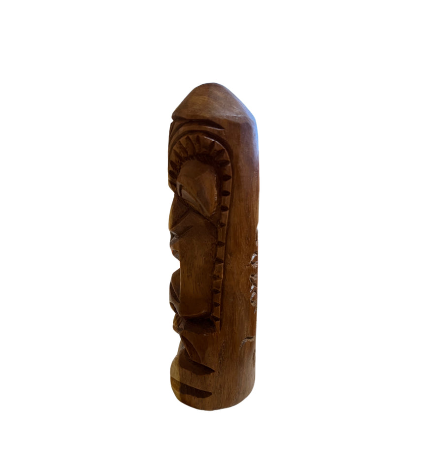 VNT Hawaiian God Loma Totem Pole Hand Carved