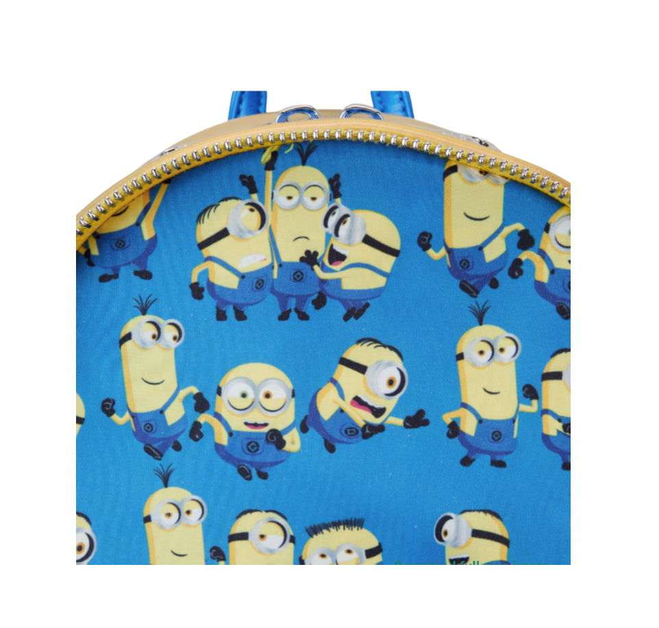 Despicable Me Minions Bob Iridescent Loungefly Mini Backpack NEW