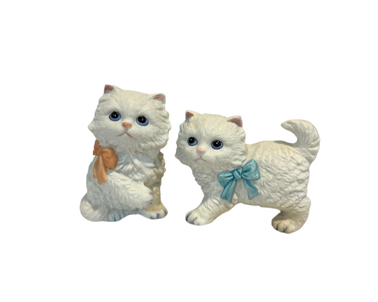 Set of 2 Vintage  Homco Kittens